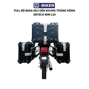 Detech Win 110 Stainless Steel Rear Motorcycle Luggage <b>Rack</b> Side Boxes for <b>Saddles</b> & Storage - Product Image 6