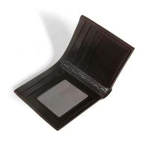 Cartera de cuero negro de alta calidad para hombre 2024, bolsillo para monedas, cierre abierto, diseño plegable de moda de poliéster, envío directo disponible - Product Image 5