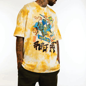 Tout nouveau gros haute rue noir Hip Hop Logo personnalisé surdimensionné lavage à l'acide t-shirt hommes Vintage lavé t-shirt - Product Image 3