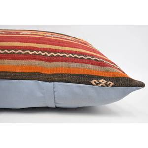 Multicolor Wool Kilim <b>Pillow</b> 28x28 Inch Decorative Cushion Vintage Pattern Woven Patchwork - Product Image 5