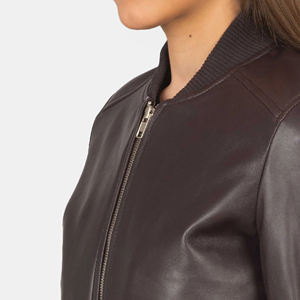 Wholesale Women's Genuine Leather Racer <b>Jackets</b> <b>Corduroy</b> Fabric Hot Selling Stylish Design - Product Image 2