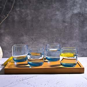 ชุดแก้วน้ำผลไม้สีฟ้า 4 ใบ แก้วพรีเมียมสำหรับเครื่องดื่ม - Product Image 6