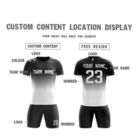 Uniformes de Fútbol para Hombre de Alta Calidad al por Mayor, 100% Poliéster, Nombre del Equipo Personalizado, Manga Corta, Elástico en Cuatro Direcciones, Transpirable