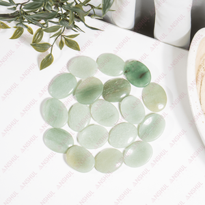 Piedra ovalada de aventurina verde natural pulida para decoración, meditación y bolsillo, ideal para la venta al por mayor. - Product Image 3