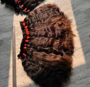 Pelo a granel suelto indio crudo profesional 18 pulgadas cabello humano virgen Premium para extensiones de cabello al mejor precio - Product Image 4