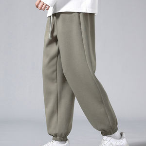 Pantalones de chándal de cintura doble holgados directos de fábrica de Pakistán para hombre, técnica bordada de lona, servicio OEM de moda - Product Image 4