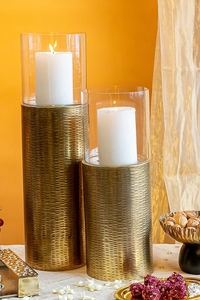 Vintage Luxury Alloy <b>Glass</b> Weeding Candlestick <b>Holders</b> Gold <b>Candle</b> <b>Holder</b> Decorative Brass <b>Candle</b> <b>Holder</b> Metal - Product Image 2