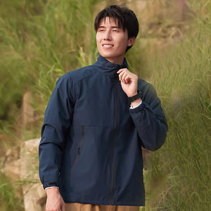 แจ็กเก็ตกันลมปรับแต่งได้สำหรับผู้ชายแจ็คเก็ตคอตั้งแบบซิปเต็มพื้นเจ็ดสีทึบใส่ได้ทั้งฤดูใบไม้ร่วงและ100% โพลีเอสเตอร์ - Product Image 1