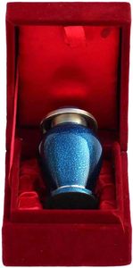 <b>Mini</b> Cremation Keepsake <b>Urns</b> <b>for</b> Human <b>Ashes</b> Beautiful Small <b>Urns</b> Color Blue Premium Case Handcrafted Cremation <b>Urns</b> <b>for</b> <b>Ashes</b> - Product Image 5