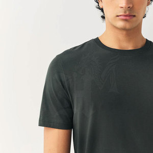 T-shirt classique à manches courtes en coton 100% pour homme, col rond, texture lisse, respirant, séchage rapide, écologique - Product Image 4