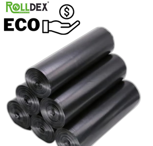 Vente en gros de sacs à ordures biodégradables en PE noir imprimés sur mesure réutilisables avec fermeture à glissière en rouleau emballages en plastique pour ordures ménagères - Product Image 4