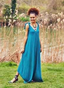 Gran oferta 2022, monos elegantes informales de rayón para mujer, monos holgados de talla grande hasta el suelo con patrón sólido con escote en V - Product Image 4