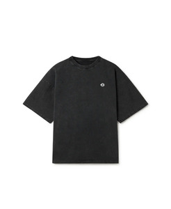 Camiseta de gran tamaño con cuello redondo y lavado con piedra gruesa de 250g/m2 con logotipo personalizado del fabricante, Camiseta de algodón 100% lavada con ácido para hombre, ajuste holgado - Product Image 1