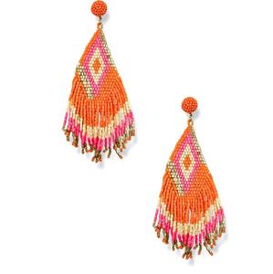 Perles de rocaille colorées de style bohème boucles d'oreilles perlées faites à la main cadeaux à la mode - Product Image 1