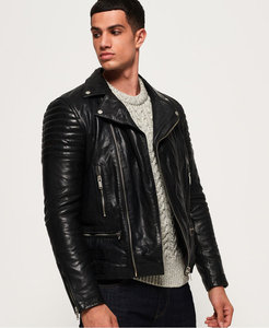 Veste en cuir rétro pour motard, style café racer, mode masculine, streetwear décontracté, veste en cuir véritable, vente en gros OEM - Product Image 4