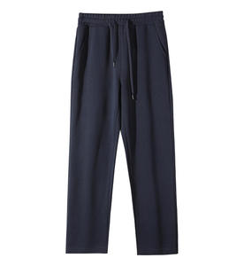 OEM logotipo personalizado bordado Diseño impreso 320g puro algodón de pierna ancha primavera y otoño hombres mismo estilo color sólido pantalones sueltos - Product Image 1