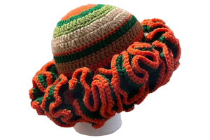 Gorro de Ganchillo Hecho a Mano con Volantes, Gorro de Lana de Algodón Personalizado con Volantes para Uso Diario o Fiestas, Venta al Por Mayor - Product Image 2