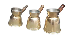 Latest Arrival Antique Polished Turkish Coffee Tea <b>Kettle</b> Brass Pot <b>Gold</b>-plated Lightweight High Quality Wholesale Manufacturer - Product Image 3