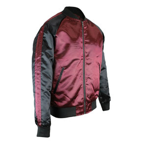 Chaqueta Bomber de satén icónica de estilo callejero 2025 con cuello levantado y logotipo frontal que reina en este aspecto de moda - Product Image 2
