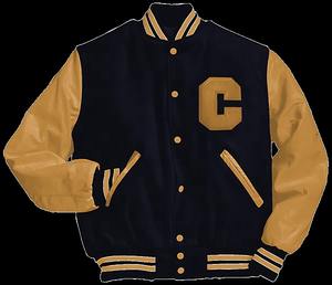 Chaqueta universitaria de diseño personalizado de alta calidad, cuerpo de lana con Capucha ligera de cuello levantado de cuero de vaca Real para la temporada de invierno, venta al por mayor - Product Image 2