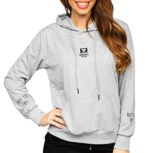 Wholesale Cotton Ladies Blank Gym Long Sleeve Tracksuit Tops Womens Sweatshirt Streetwear Casual Design Hoodie For Ladies - Product Image 6