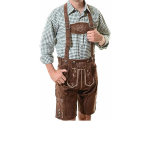 <b>Mens</b> Lederhosen Bavarian <b>Festival</b> <b>Shorts</b> Wholesale <b>Mens</b> Bavarian Leather Pants Oktoberfest Outfit - Product Image 5