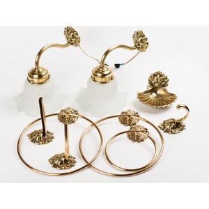 Ensemble d'accessoires de salle de bain en laiton personnalisé moderne décoration murale, porte-serviettes, crochets, porte-savon meilleur cadeau - Product Image 6