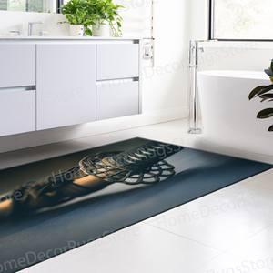 Traditional Wool Patchwork Printed Rug with <b>Latex</b> Backing Eco-Friendly Home Decor <b>Man</b> Cave Gift Medium Thickness - Product Image 2