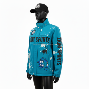 Chaqueta Softshell para Mujer, Tejido de Alta Calidad, Diseño Teñido Verde Azulado, Logotipo Personalizado Bordado, Ropa de Moda para Exteriores - Product Image 4