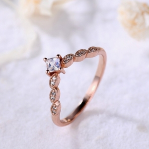 Anillos DE BODA Diamante Oro blanco Único Arco Iris Piedra lunar Lujo Nuevo diseño Oro sólido Anillo de joyería fina con anillo de diamantes reales - Product Image 3