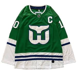 Usine pas cher haute qualité broderie surdimensionné léger personnalisé collège hockey sur glace maillot 2024 100% polyester unisexe - Product Image 1