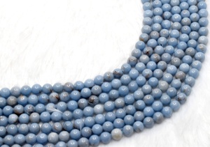 Cuentas Redondas de Angelita Natural de 8mm de Primera Calidad, Más Vendidas, para Meditación y Joyería de Moda - Product Image 6