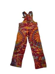 Boho Combinaison en coton tie-dye pour femme Taille moyenne Couverture de plage élastique avec pantalon cargo Techniques lavées écologiques pour l'été - Product Image 3