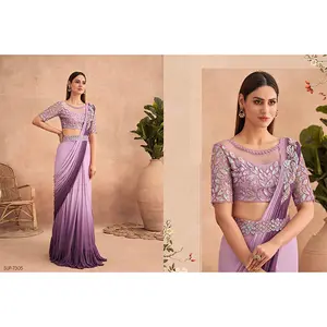 India Nieuwe Lancering Superhit Bollywood Sequentie Saree Bruiloft En Feestkleding Saree Van Topleverancier