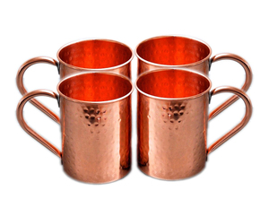 Juego de 4 Tazas Moscow Mule Clásicas Martilladas, Hechas a Mano, de 16 Onzas, Cobre Puro Sólido Sin Recubrimiento, Ecológicas y Modernas - Product Image 1