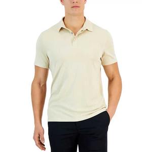 Camiseta Polo de algodón de verano de alta calidad con servicio OEM, tela de punto con patrón de estampado sólido de manga corta para hombres a la venta - Product Image 1
