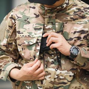 Chaqueta de invierno de concha blanda de alta calidad para hombre, abrigo de bombardero de vuelo impermeable con material fino de lona - Product Image 6