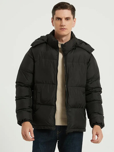 Chaqueta acolchada personalizada al por mayor para hombre, chaqueta bomber acolchada a la moda de nuevo diseño, capucha, burbuja impermeable blanca - Product Image 6