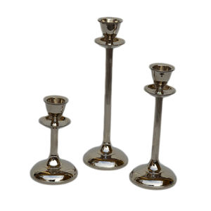 Ensemble de bougeoirs à thème argent, chandelier de styliste, support de bougie, Table en métal de haute qualité, support de lumière en T, décoration de noël - Product Image 1