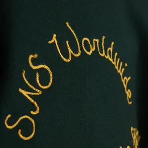 Veste de baseball décontractée de haute qualité avec logo personnalisé, veste de sport de style universitaire, vert bleu, veste de baseball de style universitaire pour hommes - Product Image 5