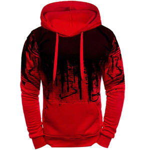 Vente chaude hommes 100% coton lourd pour bouffée impression survêtements Logo personnalisé vêtements de sport à capuche avec motif solide - Product Image 6