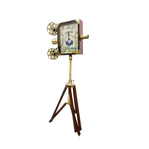 Horloge de projecteur de Style Antique, modèle rétro, pièce d'angle avec trépied pour la décoration de la maison, utilise l'horloge