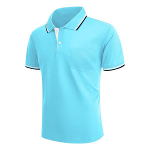 Manga corta informal de verano para hombre para camisas Tela de punto transpirable Diseño bordado de alta calidad - Product Image 2