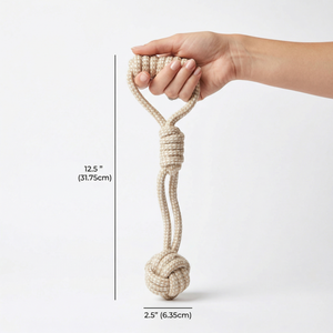 Jouet à tirer classique en corde de chanvre Forest Knot avec poignée pour chiens - Product Image 3
