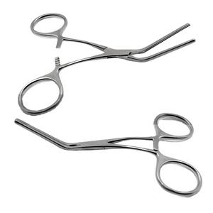 Excelente Venta de pinzas quirúrgicas multiusos, fórceps de inclinación de 60 grados, Manual pediátrico, acero inoxidable, reutilizable, grado A + - Product Image 5