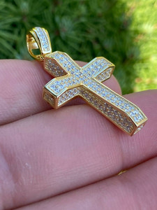 Fait sur mesure VVS naturel Hip Hop rappeur glacé lettre pendentifs 10K/14K or matériel avec diamant Jésus forme plaqué or - Product Image 6