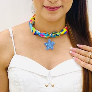 2026 Latest Floral print Handmade Beaded <b>Neck</b> <b>Scarf</b> for Women-Vintage Style Enhance Outfit Vacation Wear bandana <b>scarf</b> for party - Product Image 6