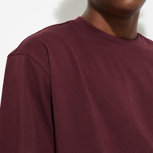 Camiseta de Hombre de Alta Calidad, de Algodón y Fibra de Bambú, Color Sólido, Talla Grande, Estilo Vintage Informal, Transpirable y de Secado Rápido - Product Image 6