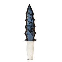 Arme en cristal fabriquée à la main d'épée unique d'obsidienne noire, outil de protection spirituelle, décor métaphysique, cadeau symbolique