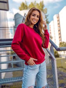 Sweat-shirt aérien pour femme Bas et manches côtelés Rouge et noir Style High street Respirant Sweatshirts grande taille - Product Image 2